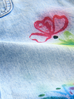 Комбинезон джинсовый и футболка в комплекте для девочки Next E29-027, Синий, Салатовый