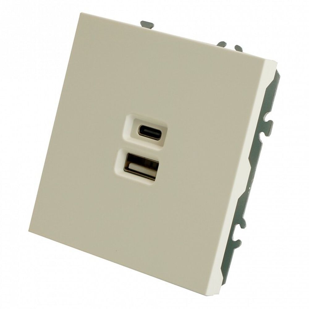Розетка 2хUSB type A и C без рамки Stekker Эмили 49879