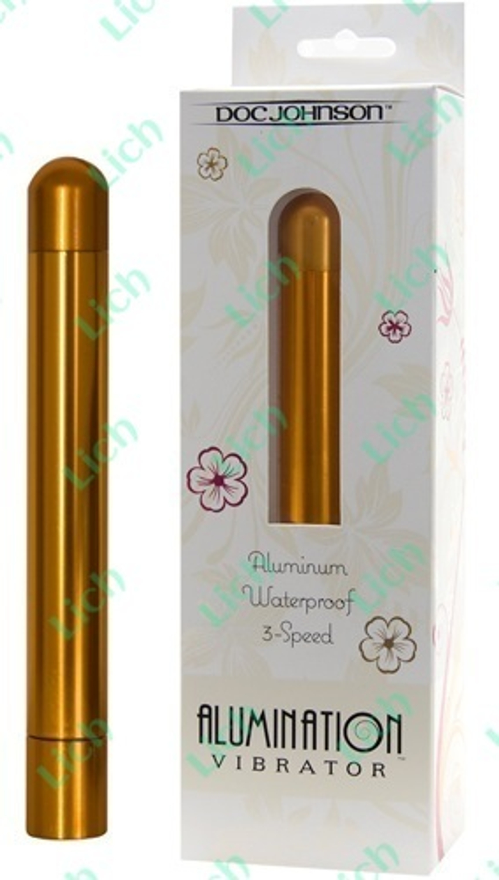 Золотой вибратор из алюминия ALUMINATION