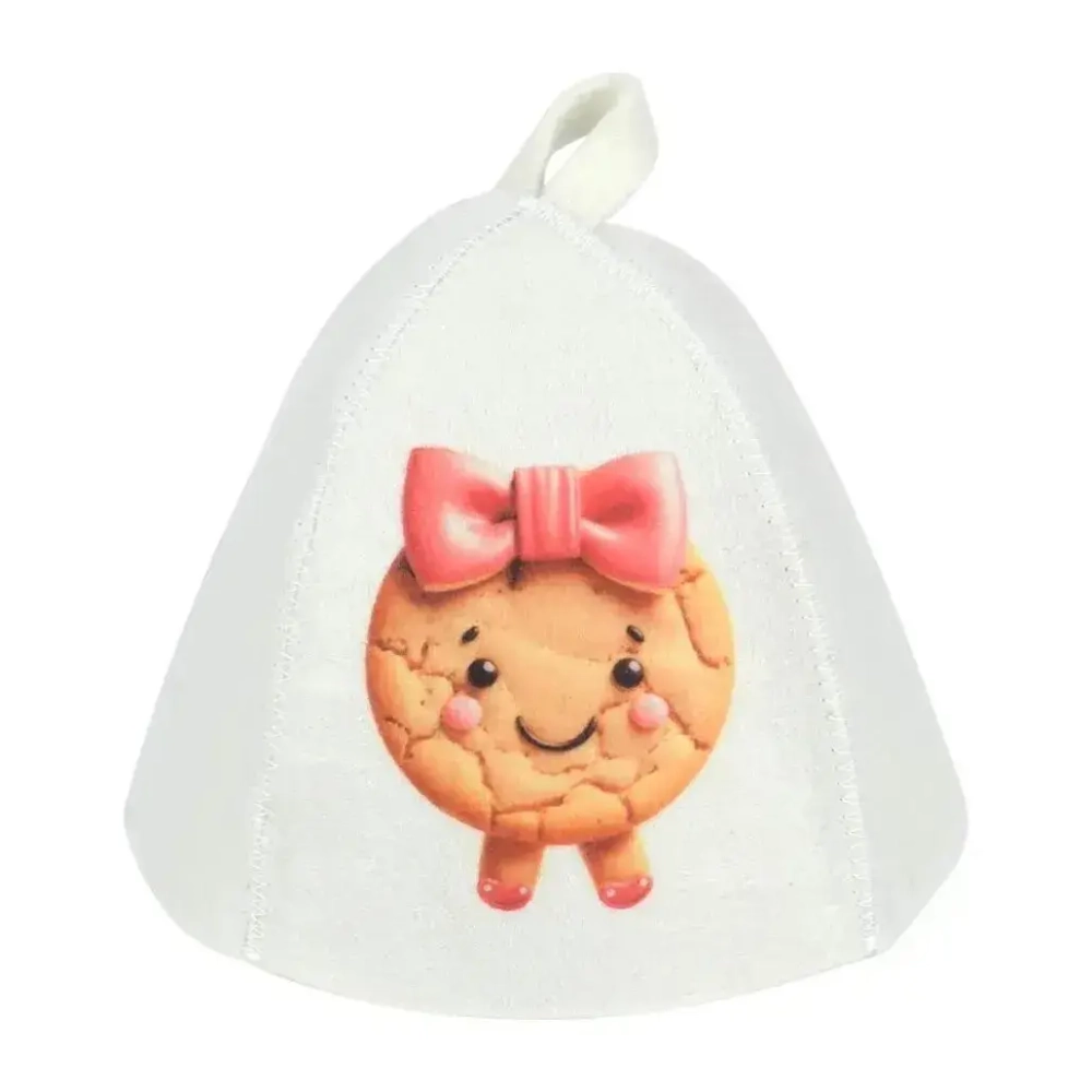 Шапка для бани и сауны детская «Печенька» «Банные штучки», войлок