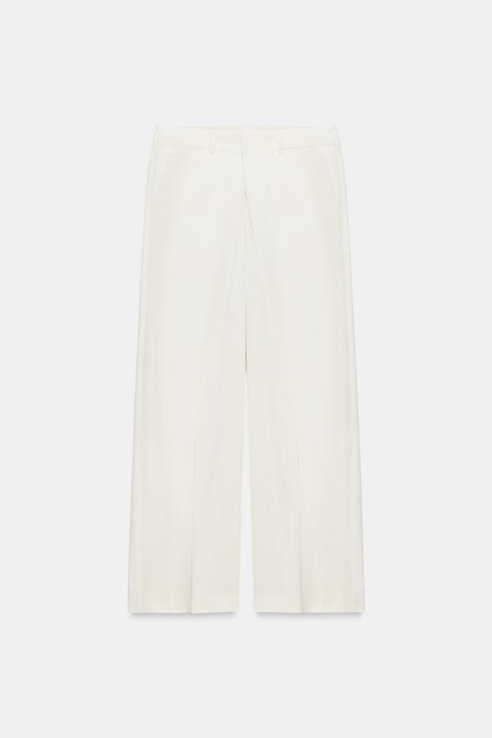 ZARA БРЮКИ С ЗАЩИПАМИ СПЕРЕДИ — ZW COLLECTION, ЭКРЮ