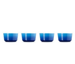 Le Creuset - Набор из 4 форм для выпечки 100мл лазурный / артикул   79109102200000  / GTIN 843251177998