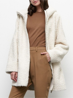 Демисезонная эко шуба Чебурашка, удлиненная куртка оверсайз, Северина (арт. C1257-2ri020bz)