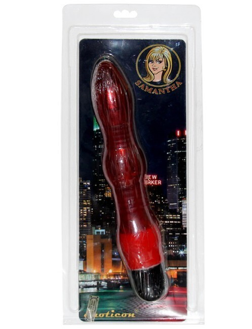 Гелевый крупный двухмоторный вибратор Samantha (Цвет: прозрачно-красный)