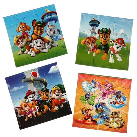 Набор пазлов 4 в 1. Суперщенки. 175х175х50мм. Умные игры.