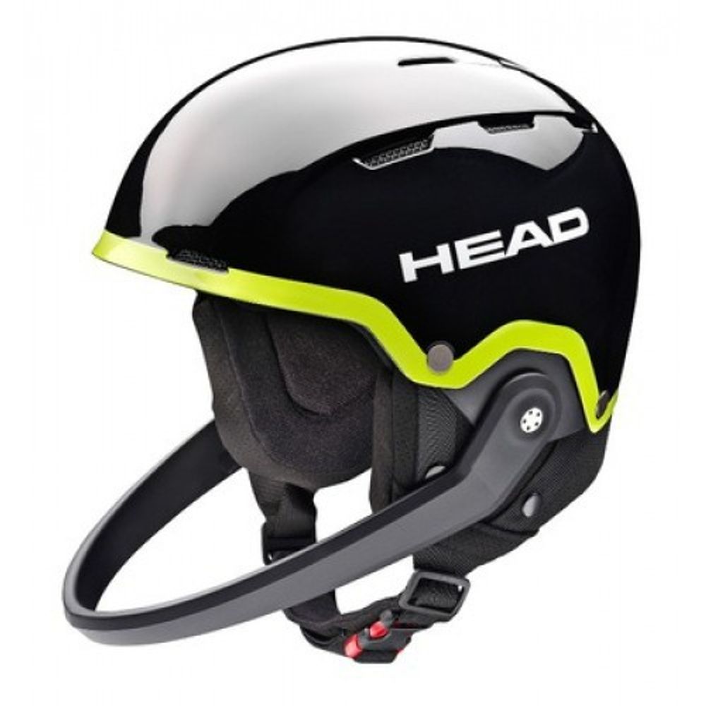 HEAD шлем горнолыжный 320407 TEAM SL + Chinguard Black/Lime
