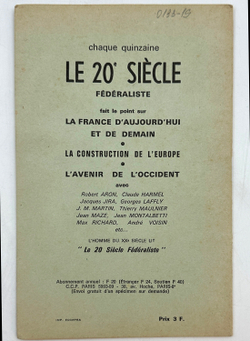 Michel Slavinsky. Le Drame des intellectuelsen U.R.S.S. La Federation Mouvement Federaliste Francais