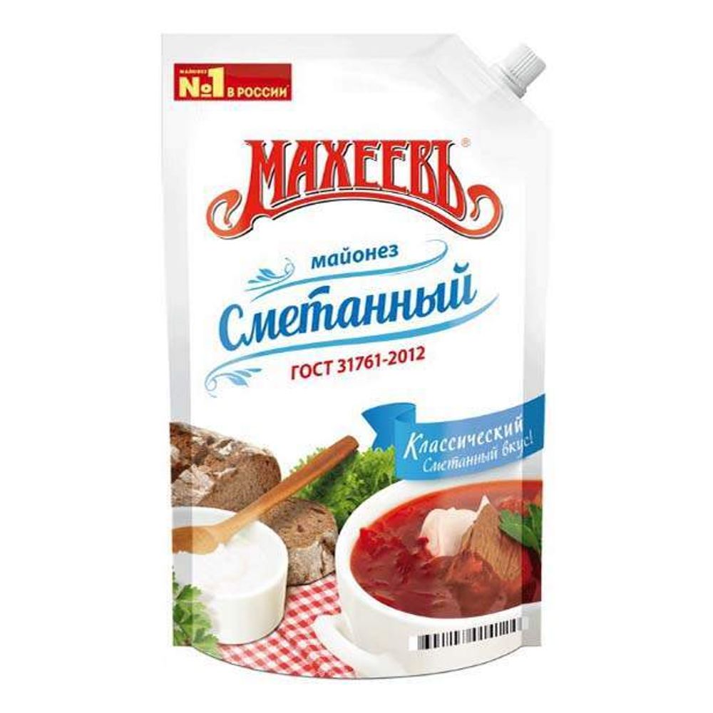 Майонез Махеевъ Сметанный, 770г, 800мл