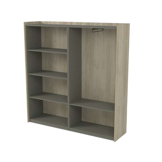 15ШДС.1808 Шкаф высокий комбинированный, двусоставный (1768*460*1828)