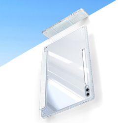 Чехол книжка синего цвета от Dux Ducis для Samsung Galaxy Tab S9 Ultra, Tab S10 Ultra и Tab S8 Ultra, серия Unid Series Case, с держателем стилуса и функцией автоматического перехода в спящий режим