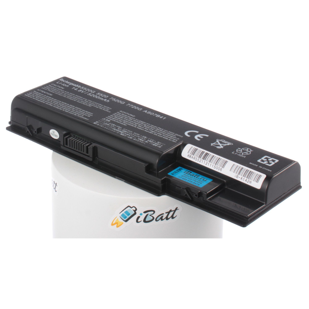 Аккумулятор iBatt 5200mAh для ноутбука Acer AS07B31, AS07B32, AS07B41, AS07B51 (14.8V)