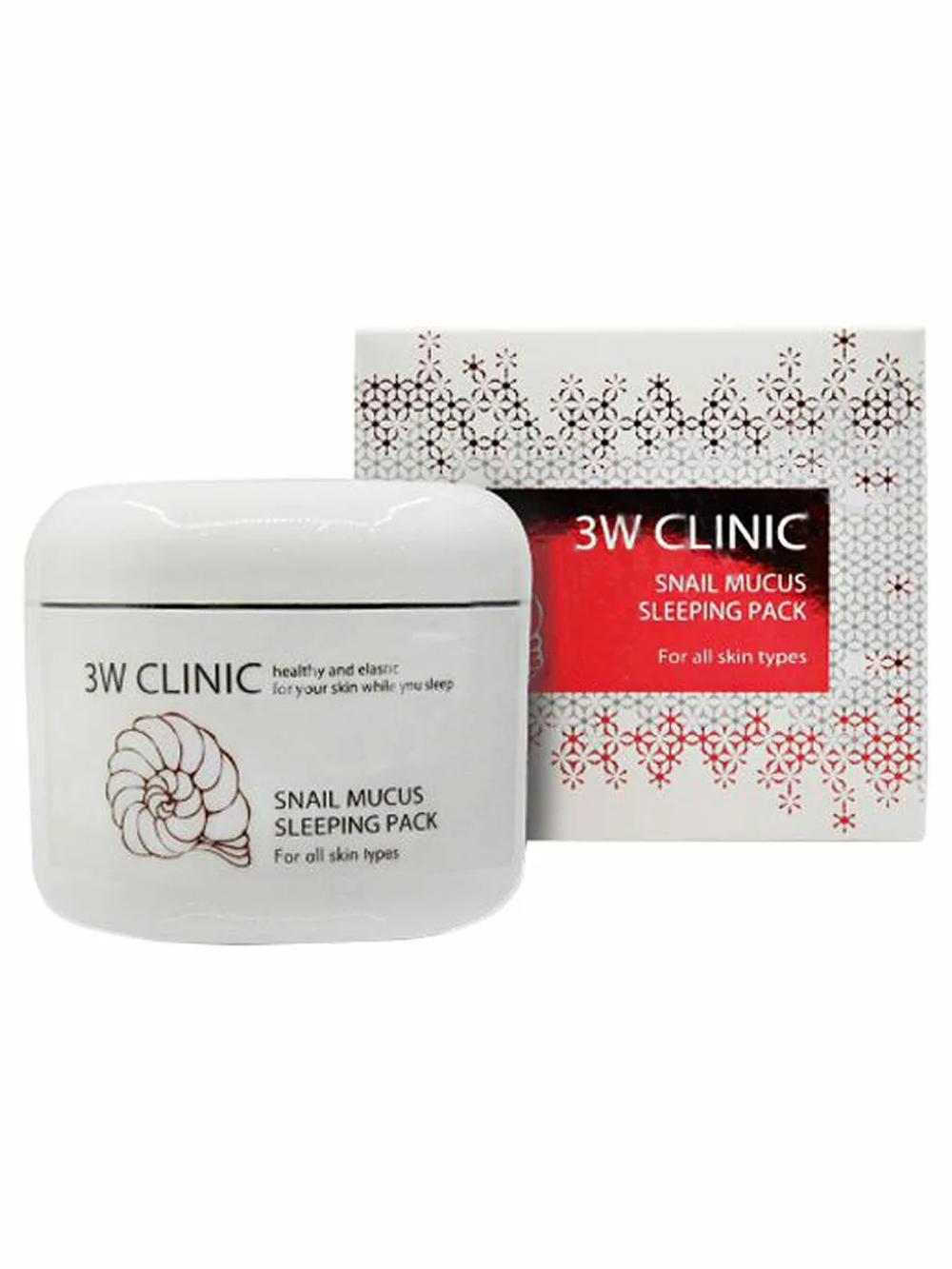 Маска для лица 3W Clinic Snail Mucus Sleeping Pack ночная с муцином улитки 100 мл
