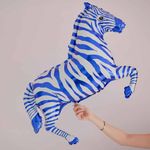 F Шар фигура "Зебра синяя" 42"/107 см (БГ-25)