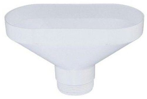 Воронка приёмная McAlpine 170x85 мм, выход 1 1/2" НР, овальная белая (арт. FUNNEL-B)
