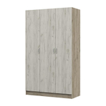 Басса (Бася) ШК 557 Шкаф 3-х дверный Дуб крафт серый / Дуб крафт белый