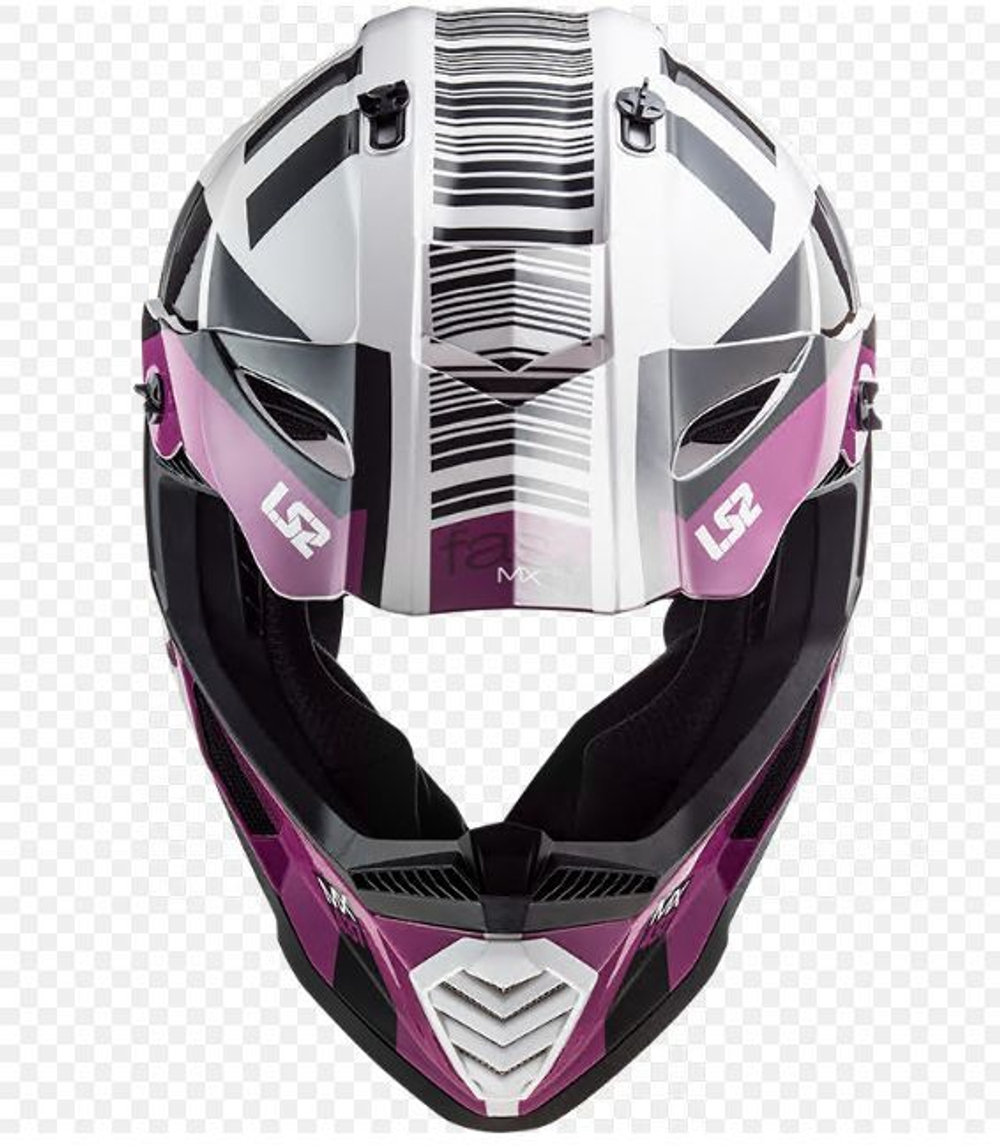 LS2 Мотошлем MX437 FAST XCODE (бело-фиолетовый)