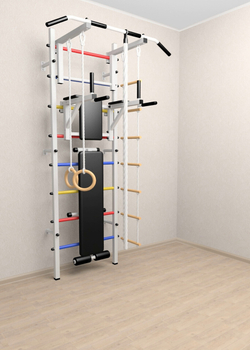 Шведская стенка Sv Sport 506 (Турник стандарт/Брусья/Скамья/Канат/Kольца/Лестница)