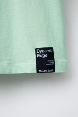 ZARA СПОРТИВНАЯ ФУТБОЛКА С ТЕКСТОМ И ЭТИКЕТКОЙ, МЯТНЫЙ