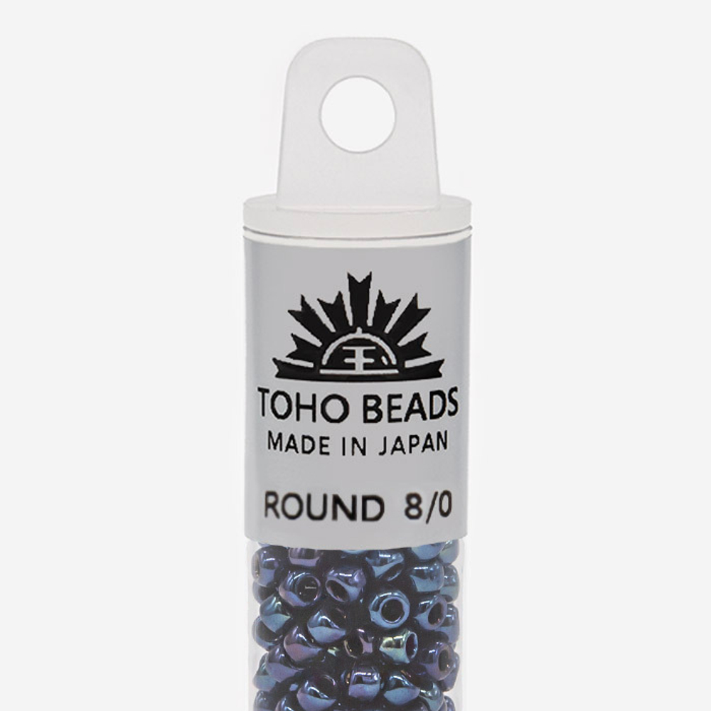 Японский бисер TOHO Round 8/0 (№88), металлизированный, непрозрачный глянцевый