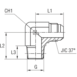Штуцер FC90 JIC 7/8" BSPT1/2"