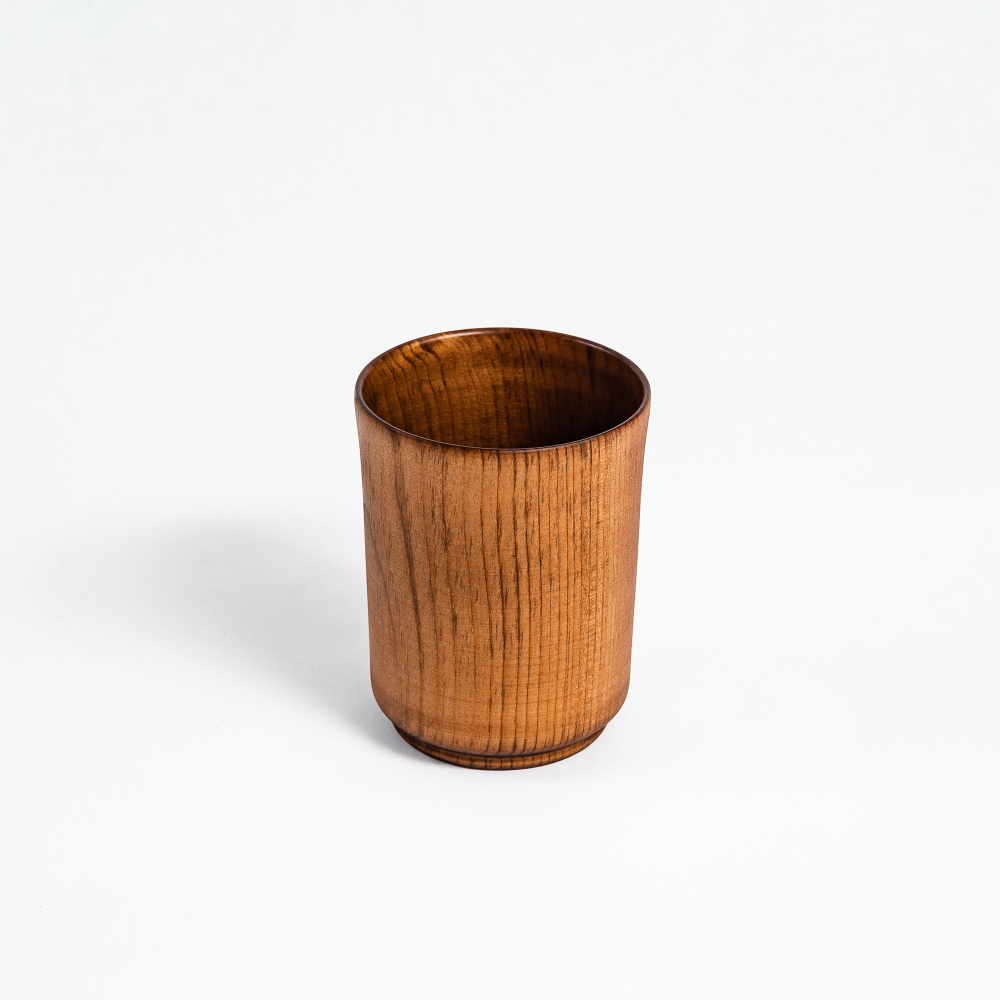 Деревянный стакан из кедра для чая, кваса и прочих напитков C43
