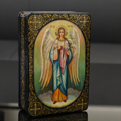 Шкатулка "Ангел" (Ручная роспись Палех)