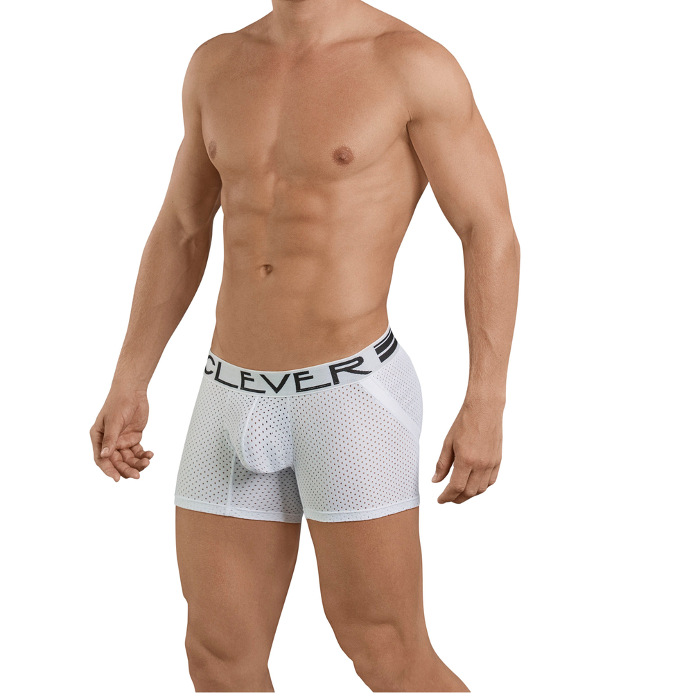 Мужские трусы боксеры белые Clever Moda Fancy Boxer 239701