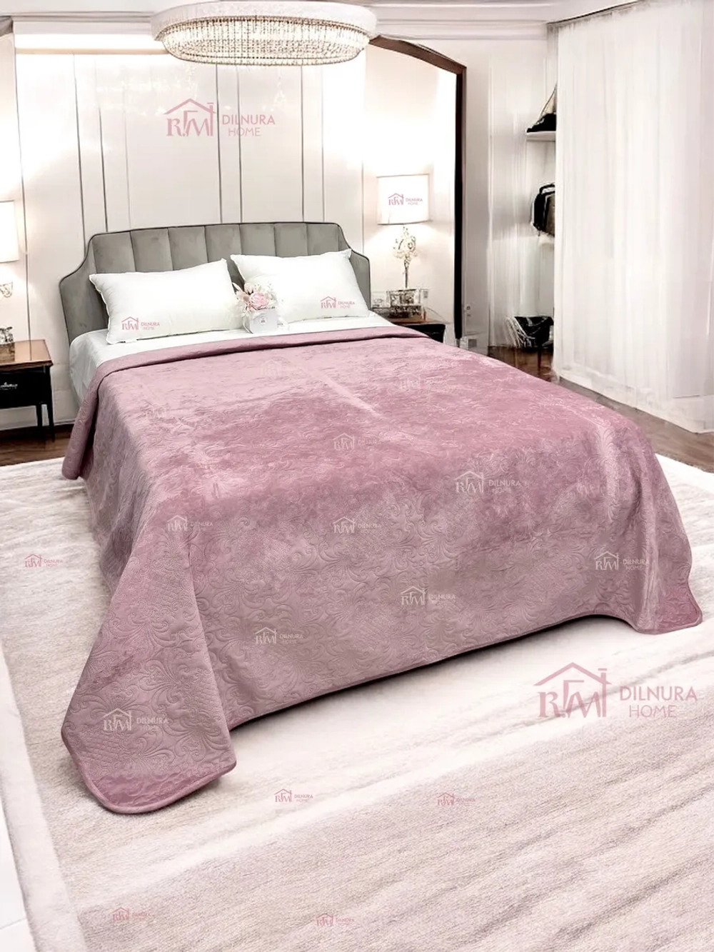 Покрывало 220х240 стеганое для кровати и дивана