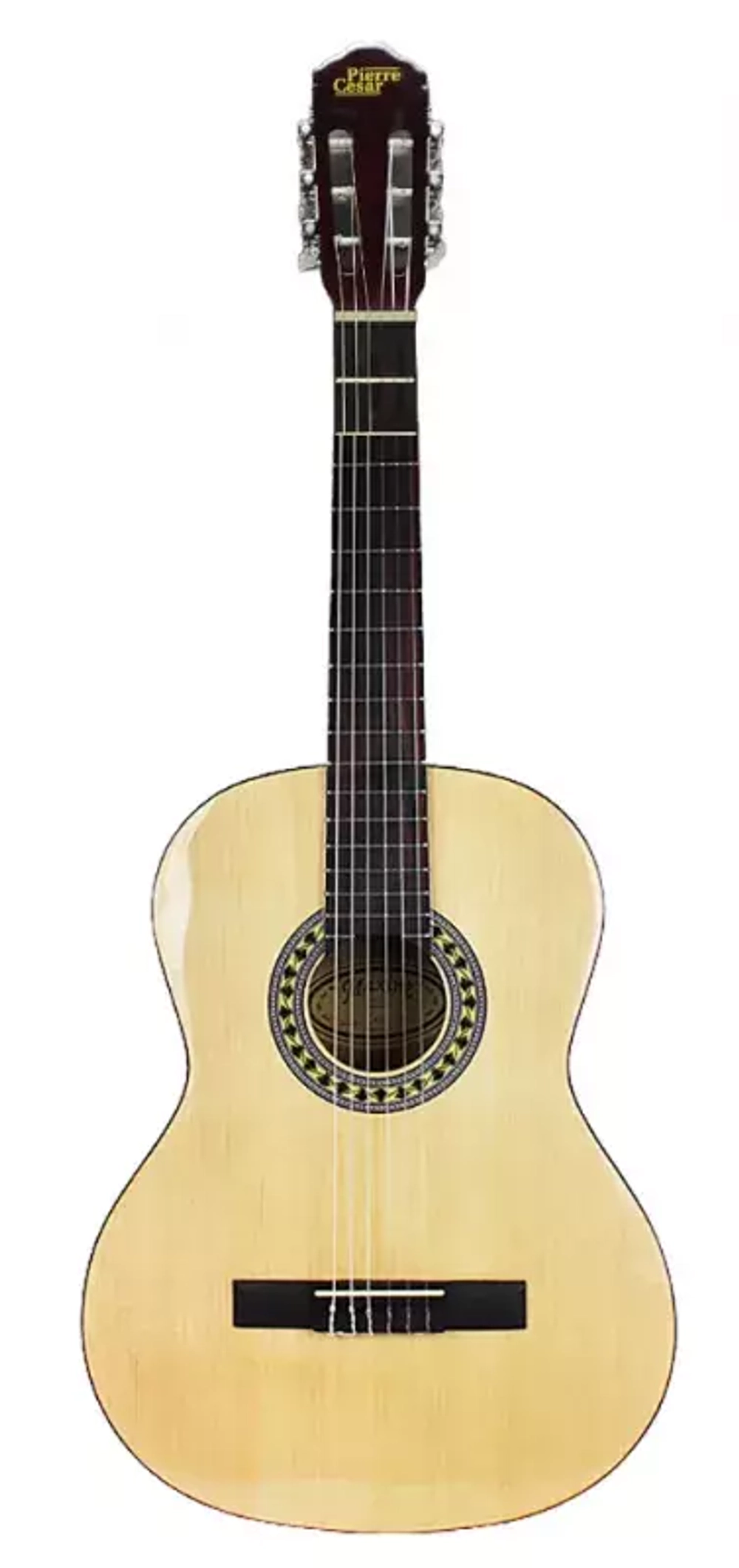 Pierre Cesar MCG12 Классическая гитара 39", 6 струн, верхняя дека ламинированная ель, задняя дека и обечайки ламинированная липа.