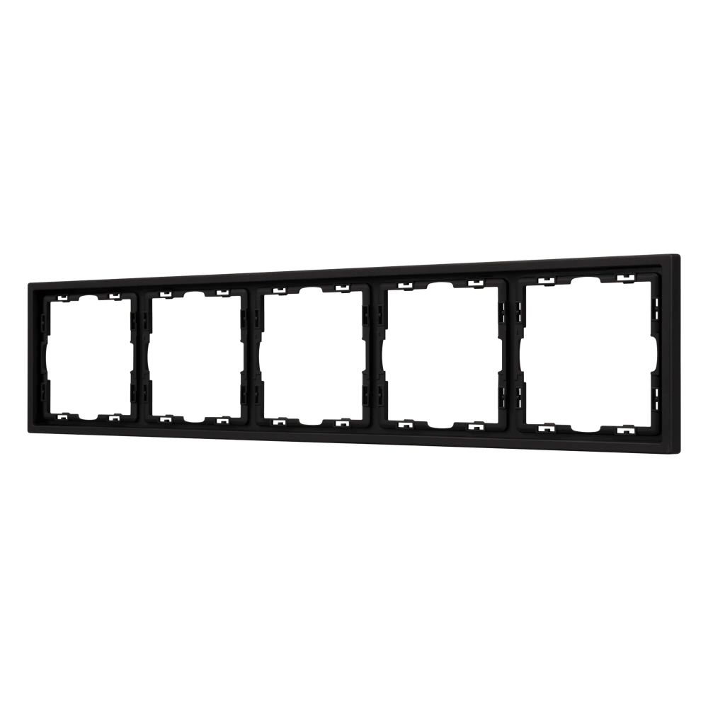 Рамка пластиковая FRM-NOBE-SFPL-5-BK (Arlight, Черный оникс) 054228