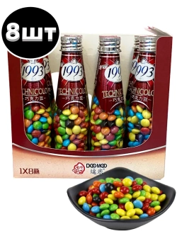 Шоколадное драже в красных бутылочках 75 г * 8 шт