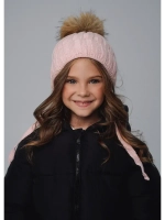 Шапка зимняя для девочки и снуд вязаные