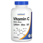 Nutricost, Витамин C с цинком, 240 капсул