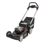 Аккумуляторная газонокосилка WORX WG749E 20В самоходная (2 x 4 Ач, ЗУ) нож 46 см, WG749E