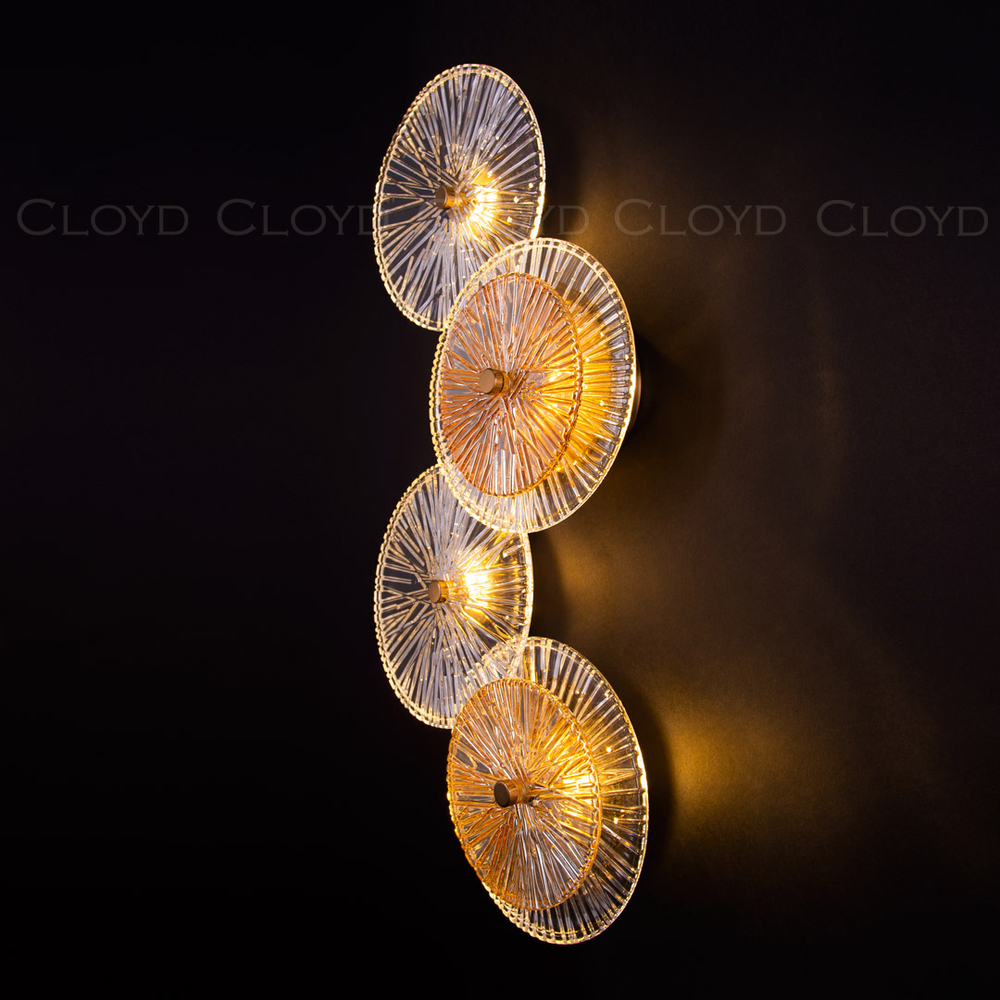 Бра Cloyd HELION-A W4 / выс. 62 см - латунь (арт.20160)