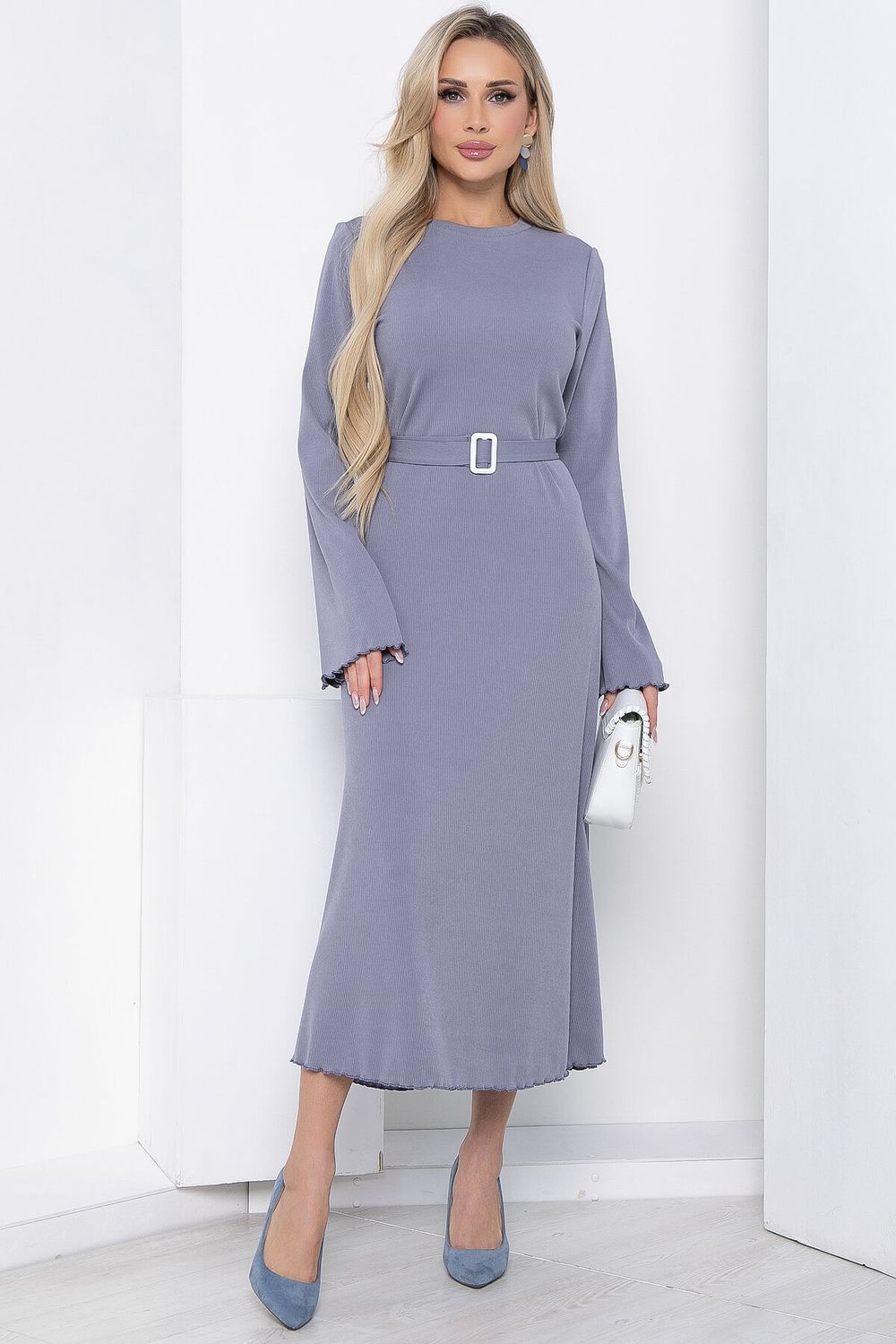 Платье макси (серое) П8576 LT Collection