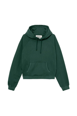 ZARA X BENITO ANTONIO ТОЛСТОВКА С КАПЮШОНОМ УКОРОЧЕННОГО КРОЯ, ЗЕЛЕНЫЙ