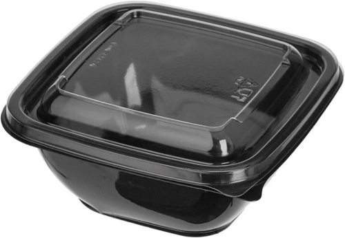 Контейнер 12/12 "Кубик" 375мл, Черный (ПЭТ) Упакс-Юнити (126*126*52) 1000шт/кор