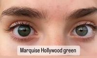 Темно - зеленые  линзы c окантовкой на 12 мес. Marquise Hollywood Green в стиле Acuvue define
