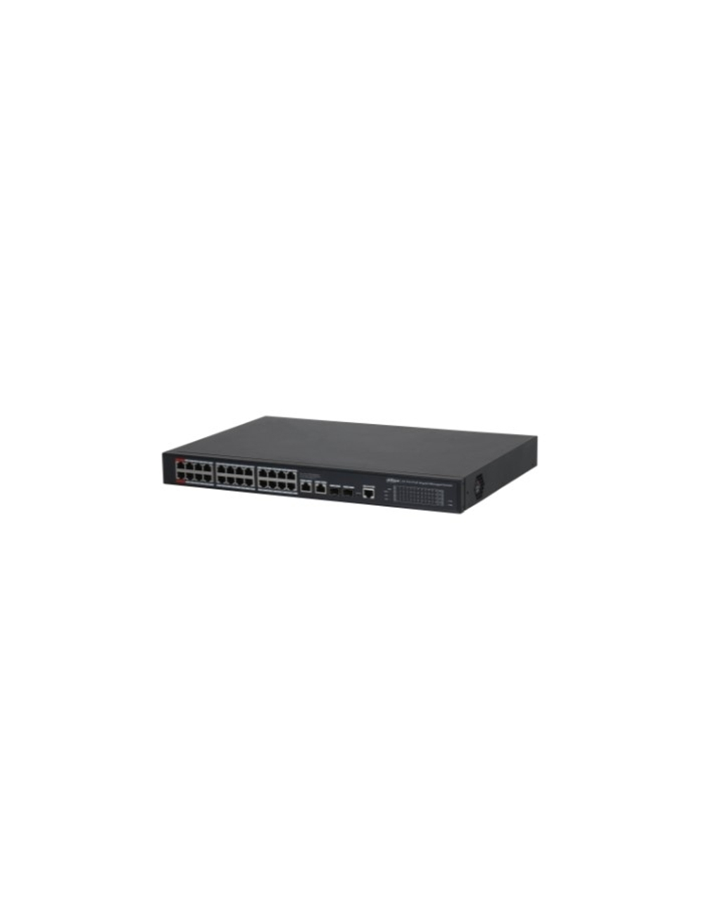 DAHUA DH-S4228-24GT-360 28-портовый гигабитный управляемый коммутатор с PoE, уровень L2, 26xRJ45 1Gb, 2xSFP 1Gb, суммарно 360Вт, коммутация 56 Гбит/с, MAC-таблица 8К