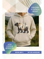 Термонаклейка на одежду, термопринт Медведь