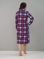 Халат Х-138/клеткасерая-малина