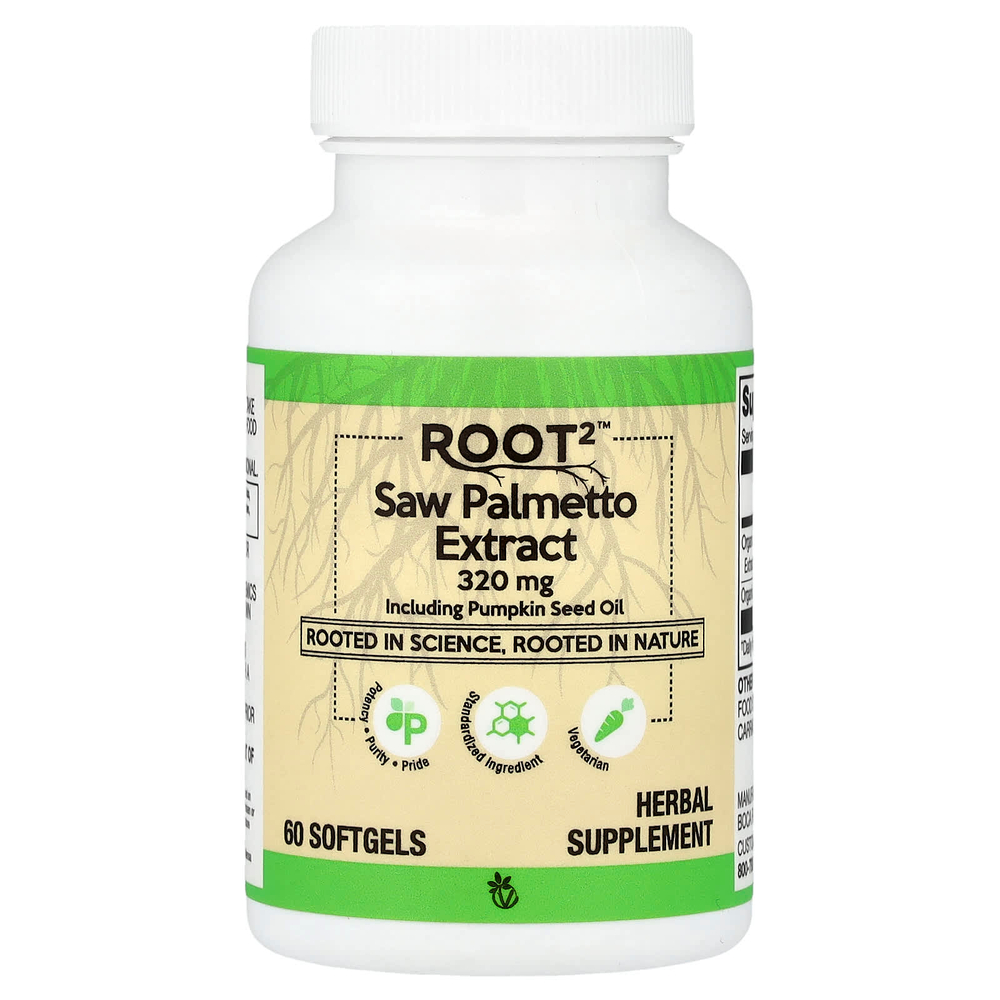 Vitacost, Root2™, Saw Palmetto Extract Including Pumpkin Seed Oil, 60 Softgels