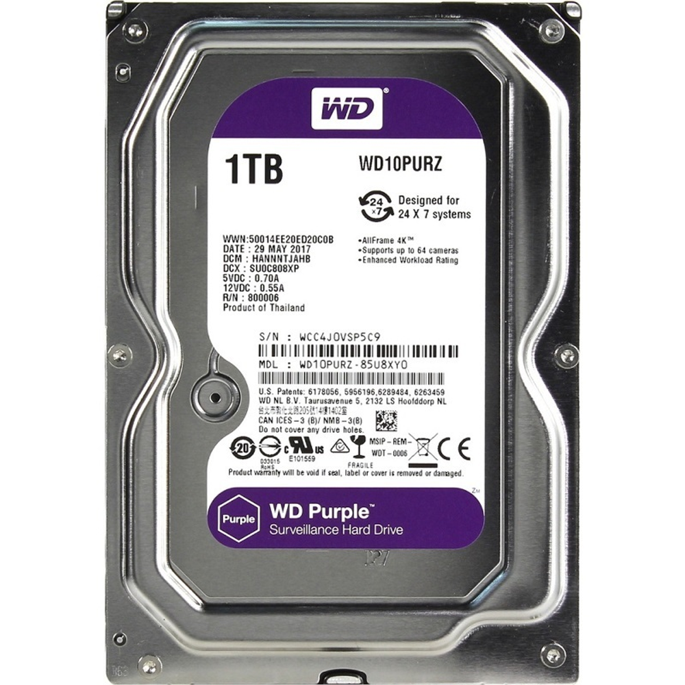 HDD 1Tb SATA-3 Western Digital Purple