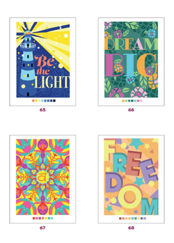 Hachette  раскраска по номерам  Coloriages mystères - Pensées positives