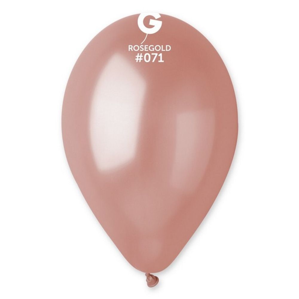 Воздушные шары Gemar, цвет 071 металлик, розовое золото, 100 шт. размер 5&quot;