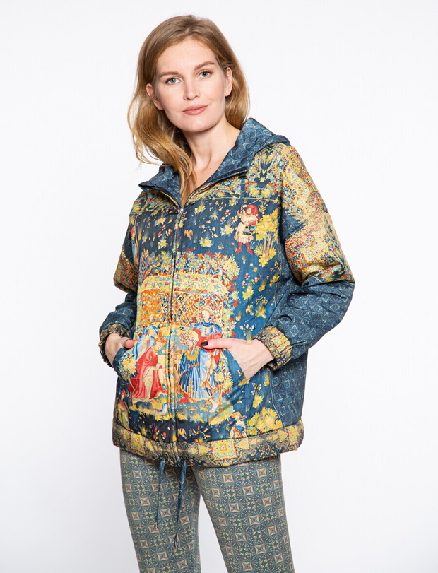 Куртка "Кормление птиц", по мотивам средневековой шпалеры 15 века