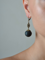 Серьги ПАЗЫРЫК ажур, лиственница