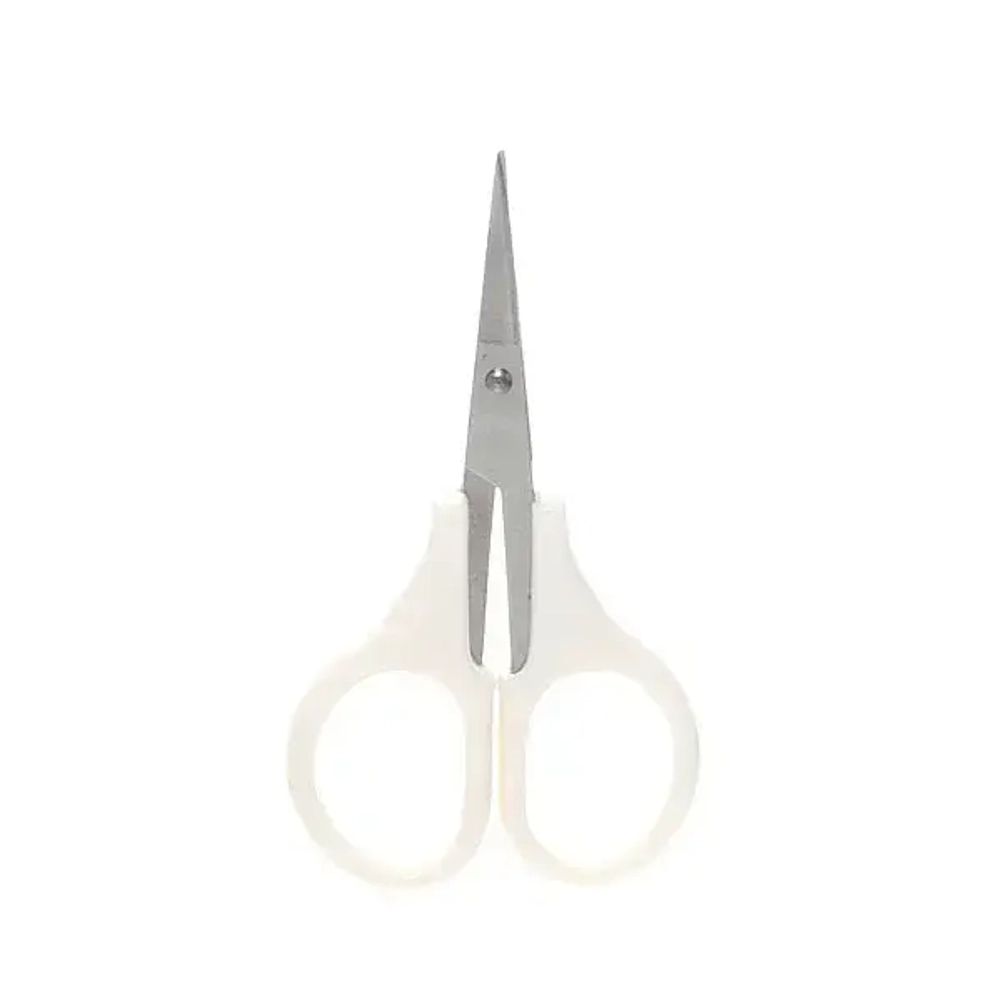 Ножницы маникюрные на блистере «Ultramarine», круглые кольца, пластиковые ручки, широкие, цвет серебро, 8см