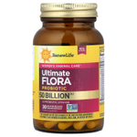 Renew Life, Ultimate Flora™, пробиотик, 50 млрд КОЕ, 30 веганских капсул с отсроченным высвобождением